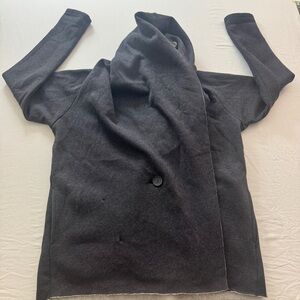 Sanctuary Charcoal Hooded Cape Jacket